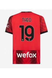 Fotbalové Dres AC Milan Theo Hernandez #19 Domácí Oblečení 2023-24 Krátký Rukáv